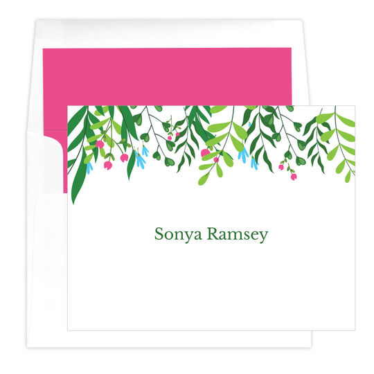 Greenery Folded Note Cards